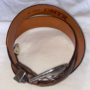 Brown leather belt